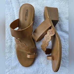 Seychelles‎ Women's Brown Scalloped Sandals